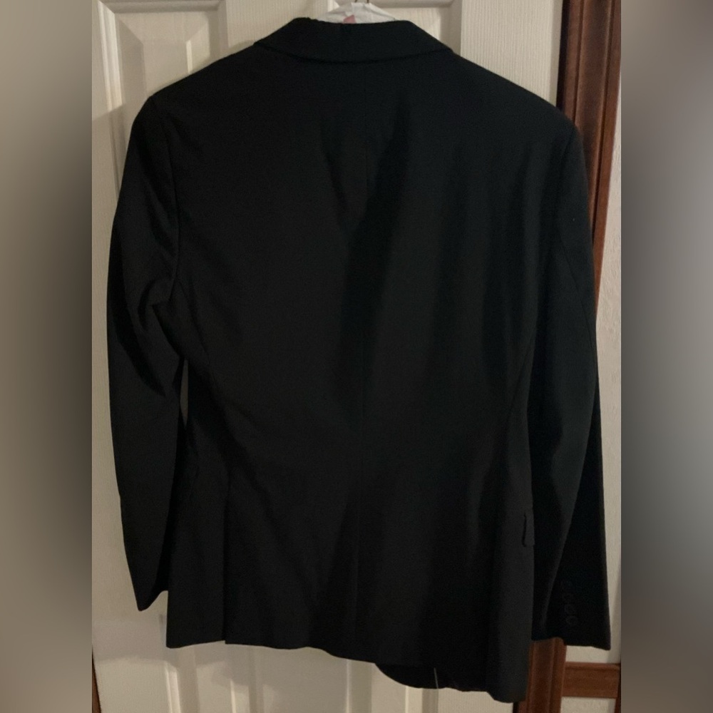 jf j.ferrar Men’s Classic Black Slim Fit Black Suit - Picture 2 of 10